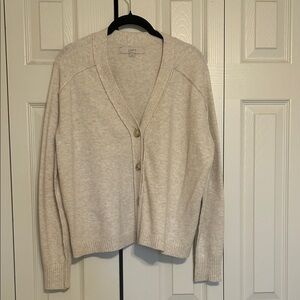 LOFT Light Tan Button-Up Cardigan - Sz Small